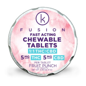 Buy 1:1 CBD:THC Fruit Punch Fast-Acting Chewable Tablets